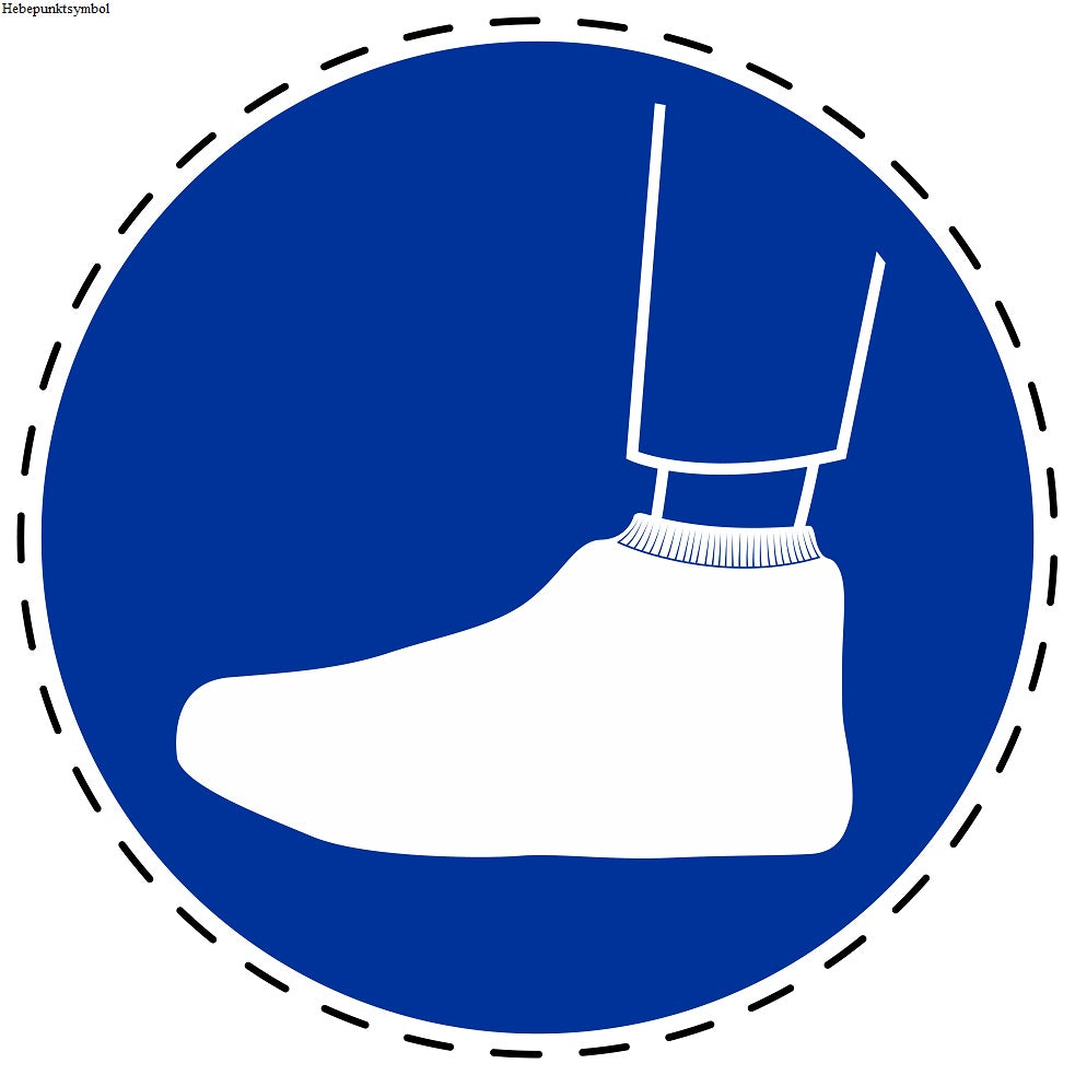 Autocollants obligatoires " Porter des surchaussures" en plastique PVC, ES-SIM1970