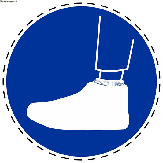 Autocollants obligatoires " Porter des surchaussures" en plastique PVC, ES-SIM1970