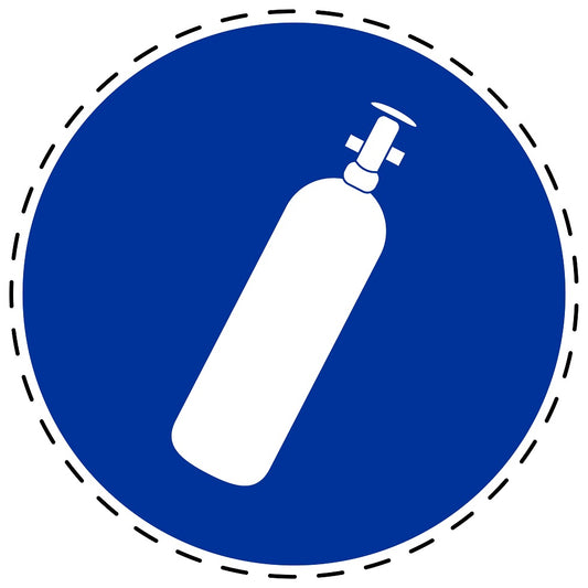 Autocollants obligatoires "Bouteille de gaz comprimé" en plastique PVC, ES-SIM2000