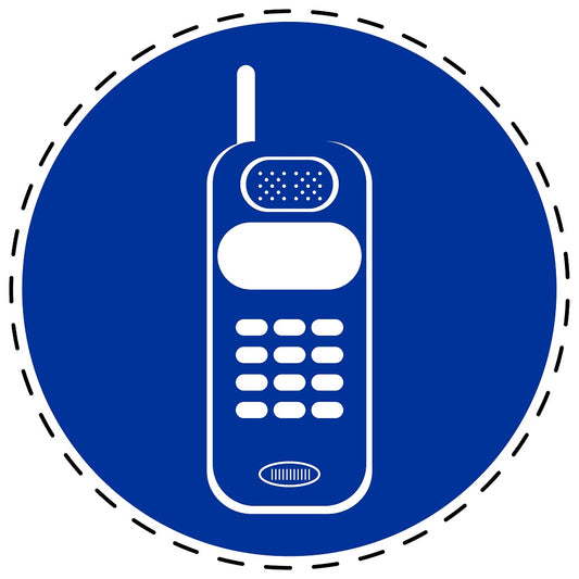 Autocollants obligatoires " Utilisation du téléphone portable autorisée" en plastique PVC, ES-SIM2020