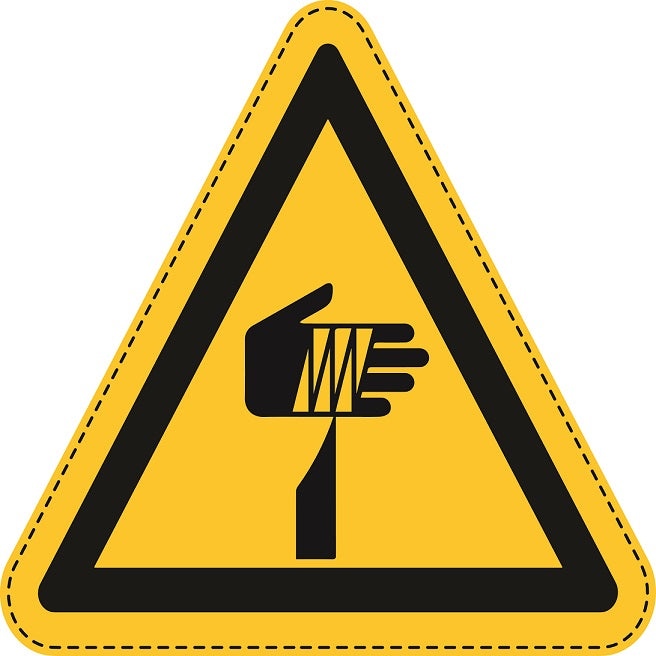 Autocollant d'avertissement collé "Panneau d'avertissement Attention, élément pointu" 2-7 cm en plastique PVC, ES-SIW-034
