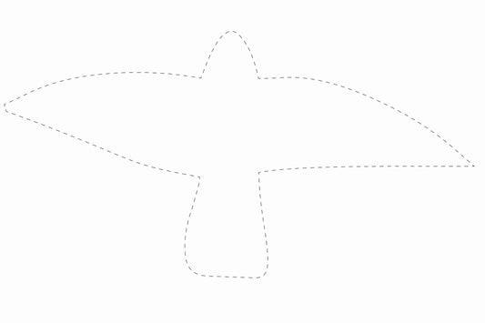 Autocollant de protection contre les oiseaux 60-100 cm ES-VOG-10-0, couleur blanche, en plastique résistant aux intempéries.