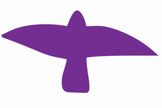 Autocollant de protection contre les oiseaux 60-100 cm ES-VOG-10-34, couleur violette, en plastique résistant aux intempéries.