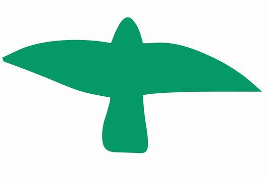 Autocollant de protection contre les oiseaux 60-100 cm ES-VOG-10-54, couleur vert foncé, en plastique résistant aux intempéries.