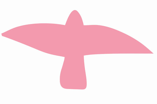 Autocollant de protection pour oiseaux 10–50 cm ES-VOG-10-812, couleur rouge clair, en plastique résistant aux intempéries.