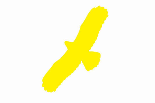 Autocollant de protection contre les oiseaux 60-100 cm ES-VOG-100-3, couleur jaune, en plastique résistant aux intempéries.