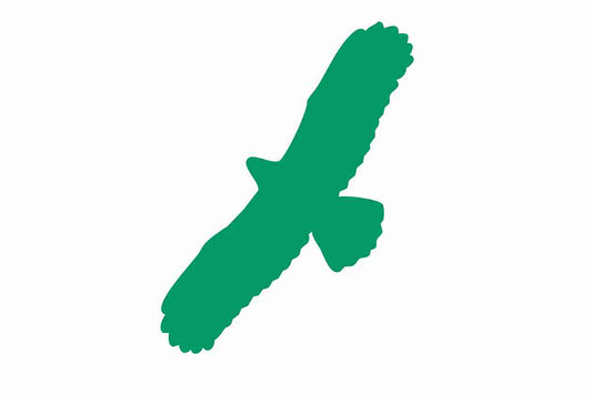 Autocollant de protection contre les oiseaux 60-100 cm ES-VOG-100-54, couleur vert foncé, en plastique résistant aux intempéries.