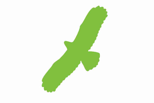 Autocollant de protection contre les oiseaux 60-100 cm ES-VOG-100-67, couleur verte, en plastique résistant aux intempéries.