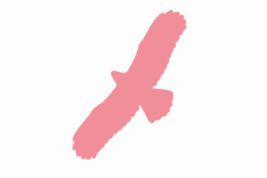 Autocollant de protection pour oiseaux 60–100 cm ES-VOG-100-812, couleur rouge clair, en plastique résistant aux intempéries.