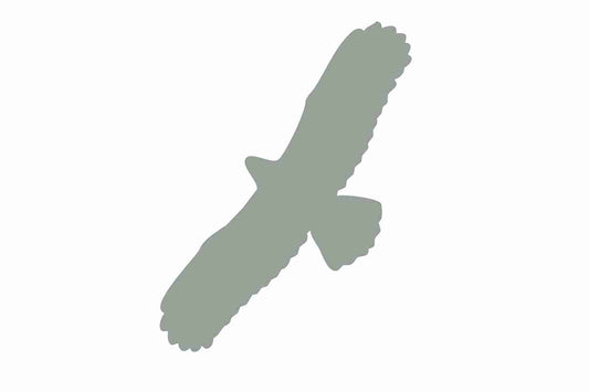 Autocollant de protection pour oiseaux 60–100 cm ES-VOG-100-91, couleur gris clair, en plastique résistant aux intempéries.
