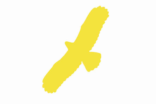 Autocollant de protection pour oiseaux 60–100 cm ES-VOG-100-GOM, or mat, en plastique résistant aux intempéries.