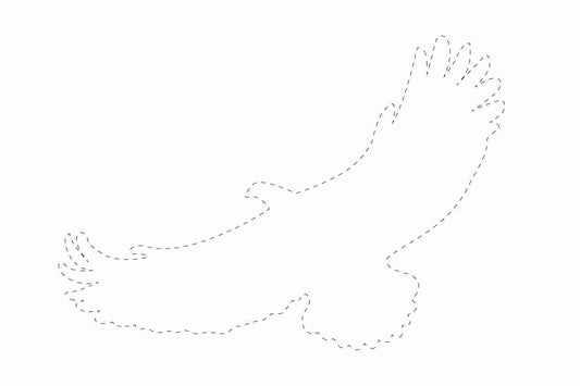Autocollant de protection contre les oiseaux 60-100 cm ES-VOG-110-0, couleur blanche, en plastique résistant aux intempéries.