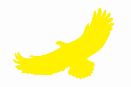 Autocollant de protection pour oiseaux 10–50 cm ES-VOG-110-803, couleur jaune clair, en plastique résistant aux intempéries.