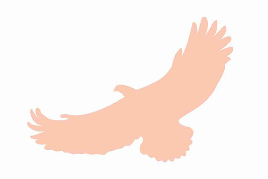 Autocollant de protection pour oiseaux 60–100 cm ES-VOG-110-811, couleur orange clair, en plastique résistant aux intempéries.