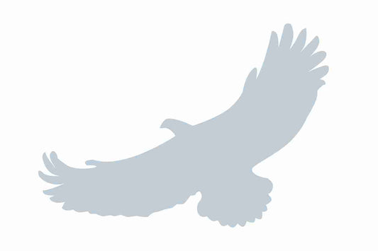 Autocollant de protection pour oiseaux 60–100 cm ES-VOG-110-SIG, argent brillant, en plastique résistant aux intempéries.