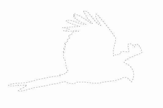 Autocollant de protection contre les oiseaux 60-100 cm ES-VOG-120-0, couleur blanche, en plastique résistant aux intempéries.