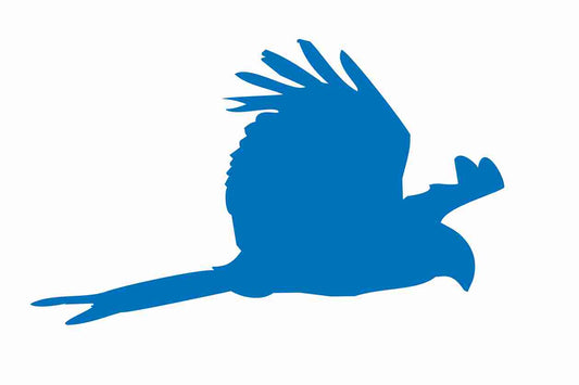Autocollant de protection contre les oiseaux 60-100 cm ES-VOG-120-44, couleur bleu foncé, en plastique résistant aux intempéries.