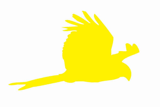 Autocollant de protection pour oiseaux 60–100 cm ES-VOG-120-803, couleur jaune clair, en plastique résistant aux intempéries.