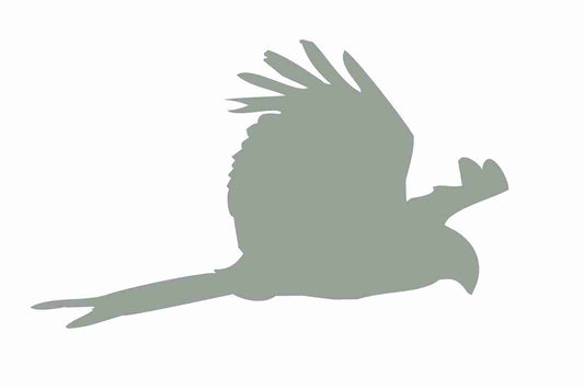 Autocollant de protection pour oiseaux 60–100 cm ES-VOG-120-91, couleur gris clair, en plastique résistant aux intempéries.