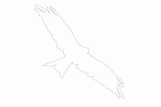 Autocollant de protection contre les oiseaux 60-100 cm ES-VOG-130-0, couleur blanche, en plastique résistant aux intempéries.