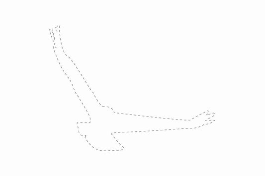 Autocollant de protection contre les oiseaux 60-100 cm ES-VOG-140-0, couleur blanche, en plastique résistant aux intempéries.