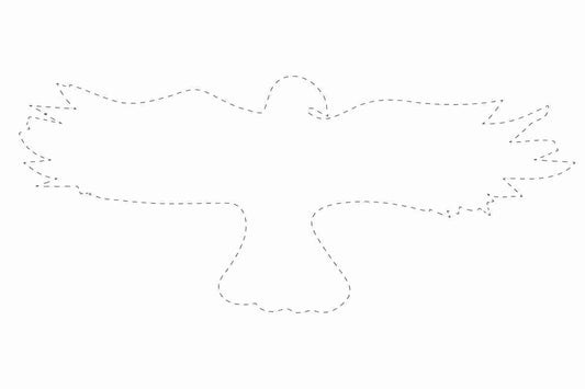 Autocollant de protection contre les oiseaux 60-100 cm ES-VOG-20-0, couleur blanche, en plastique résistant aux intempéries.