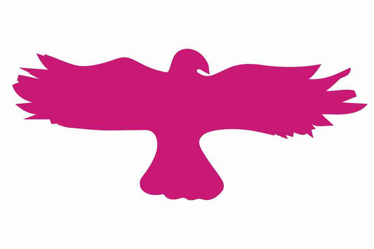Autocollant de protection contre les oiseaux 60-100 cm ES-VOG-20-26, couleur magenta, en plastique résistant aux intempéries.
