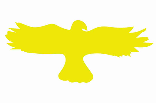 Autocollant de protection pour oiseaux 10–50 cm ES-VOG-20-803, couleur jaune clair, en plastique résistant aux intempéries.