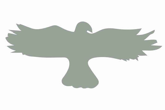 Autocollant de protection pour oiseaux 10–50 cm ES-VOG-20-91, couleur gris clair, en plastique résistant aux intempéries.