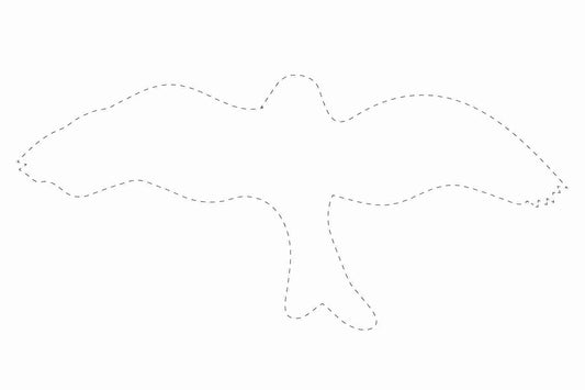 Autocollant de protection contre les oiseaux 60-100 cm ES-VOG-30-0, couleur blanche, en plastique résistant aux intempéries.