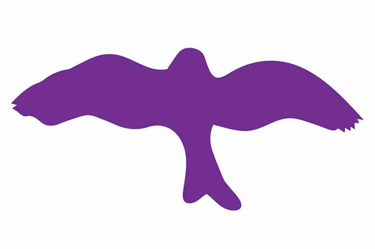 Autocollant de protection contre les oiseaux 60-100 cm ES-VOG-30-34, couleur violette, en plastique résistant aux intempéries.