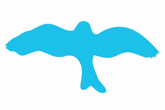 Autocollant de protection contre les oiseaux 60-100 cm ES-VOG-30-50, couleur bleu clair, en plastique résistant aux intempéries.