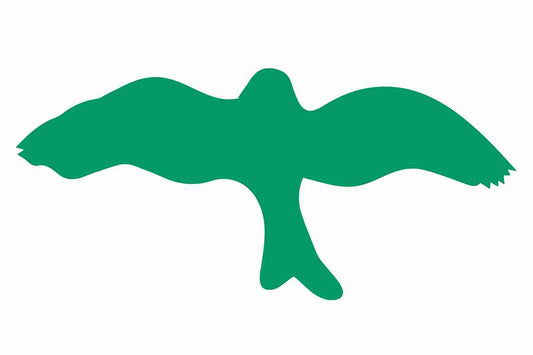 Autocollant de protection contre les oiseaux 60-100 cm ES-VOG-30-54, couleur vert foncé, en plastique résistant aux intempéries.