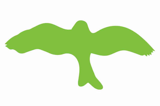 Autocollant de protection contre les oiseaux 60-100 cm ES-VOG-30-67, couleur verte, en plastique résistant aux intempéries.