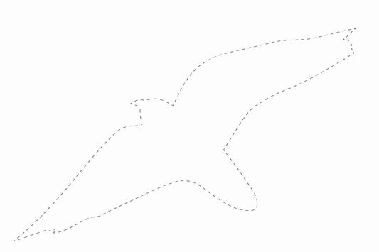 Autocollant de protection contre les oiseaux 60-100 cm ES-VOG-40-0, couleur blanche, en plastique résistant aux intempéries.