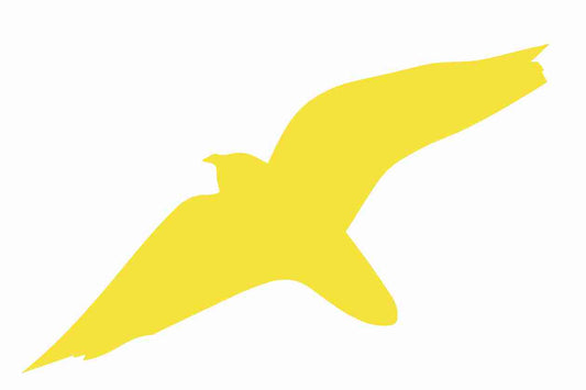 Autocollant de protection pour oiseaux 10–50 cm ES-VOG-40-GOM, or mat, en plastique résistant aux intempéries.