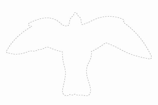 Autocollant de protection contre les oiseaux 60-100 cm ES-VOG-50-0, couleur blanche, en plastique résistant aux intempéries.