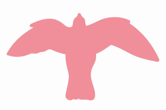 Autocollant de protection contre les oiseaux 10-50 cm ES-VOG-50-21, couleur rose clair, en plastique résistant aux intempéries.