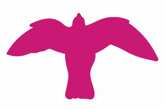 Autocollant de protection contre les oiseaux 60-100 cm ES-VOG-50-26, couleur magenta, en plastique résistant aux intempéries.