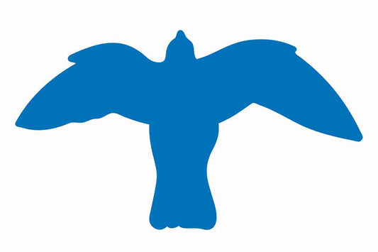 Autocollant de protection contre les oiseaux 10-50 cm ES-VOG-50-44, couleur bleu foncé, en plastique résistant aux intempéries.