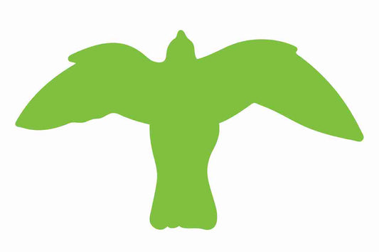 Autocollant de protection contre les oiseaux 60-100 cm ES-VOG-50-67, couleur verte, en plastique résistant aux intempéries.