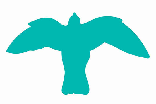 Autocollant de protection pour oiseaux 10–50 cm ES-VOG-50-802, couleur vert clair, en plastique résistant aux intempéries.