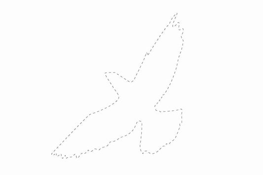 Autocollant de protection contre les oiseaux 60-100 cm ES-VOG-60-0, couleur blanche, en plastique résistant aux intempéries.