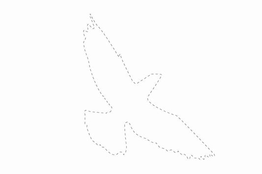 Autocollant de protection contre les oiseaux 60-100 cm ES-VOG-70-0, couleur blanche, en plastique résistant aux intempéries.