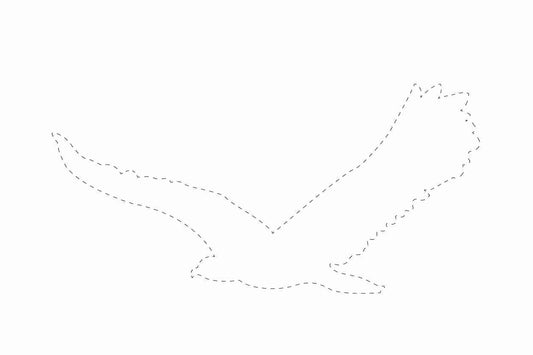 Autocollant de protection contre les oiseaux 60-100 cm ES-VOG-80-0, couleur blanche, en plastique résistant aux intempéries.