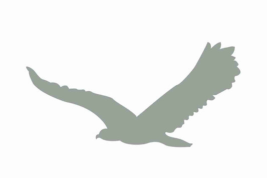 Autocollant de protection pour oiseaux 10–50 cm ES-VOG-80-91, couleur gris clair, en plastique résistant aux intempéries.