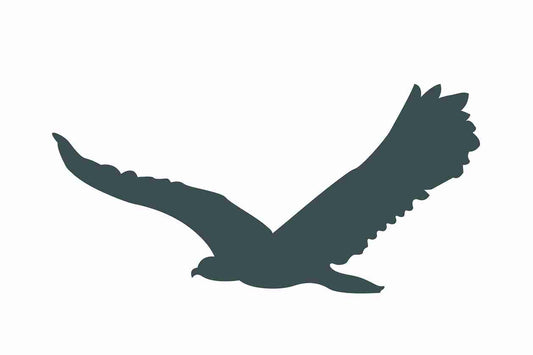 Autocollant de protection pour oiseaux 10–50 cm ES-VOG-80-93, couleur gris foncé, en plastique résistant aux intempéries.