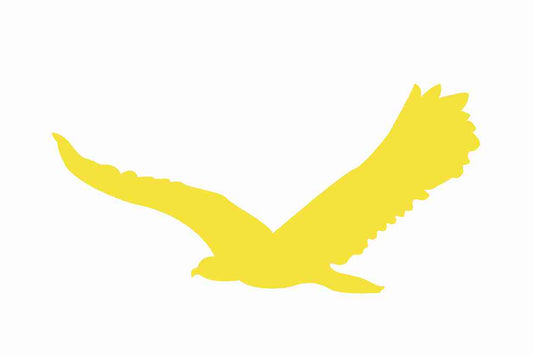 Autocollant de protection pour oiseaux 10–50 cm ES-VOG-80-GOM, or mat, en plastique résistant aux intempéries.