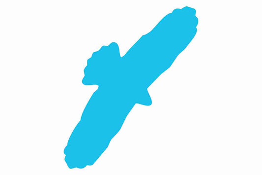 Autocollant de protection contre les oiseaux 60-100 cm ES-VOG-90-50, couleur bleu clair, en plastique résistant aux intempéries.