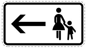 1 pièce de panneau de signalisation 2-15 cm F-Verk-1000-12